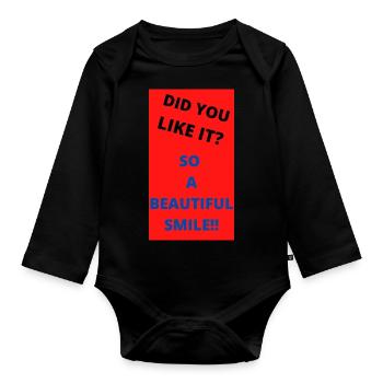 DID YOU LIKE IT? - Organic Longsleeve Baby Bodysuit - black - Front