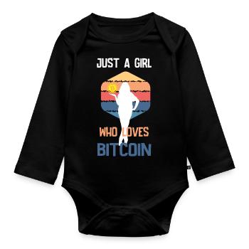 Hodl Bitcoin Crypto Crypto Currencies - Organic Longsleeve Baby Bodysuit - black - Front