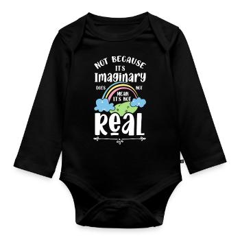Fantasy Magical Princess - Organic Longsleeve Baby Bodysuit - black - Front