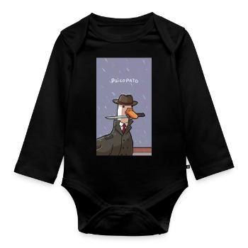 Meme Ente - Baby Bio-Langarm-Body - Schwarz - Vorne