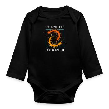 Yes I really like Scolopender - Organic Longsleeve Baby Bodysuit - black - Front