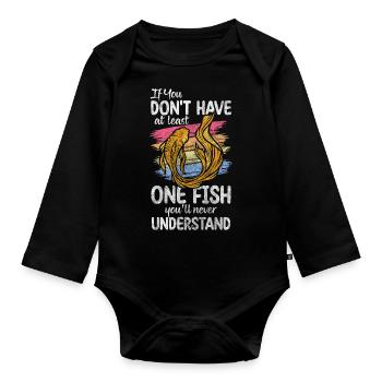 Aquarium Aquarist Pet Breeding - Organic Longsleeve Baby Bodysuit - black - Front