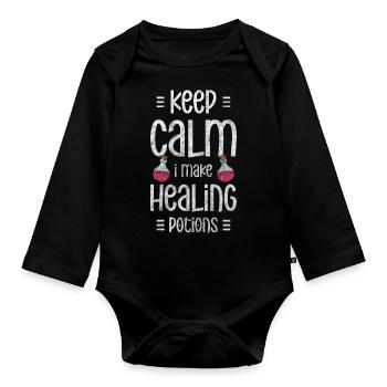Potion Health Herbs - Organic Longsleeve Baby Bodysuit - black - Front
