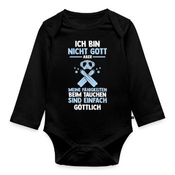 Schullehrer Lehrer - Baby Bio-Langarm-Body - Schwarz - Vorne