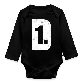 D zuerst - Deutschland zuerst - Baby Bio-Langarm-Body - Schwarz - Vorne