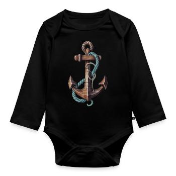 ANKER NORDSEE OSTSEE - Baby Bio-Langarm-Body - Schwarz - Vorne