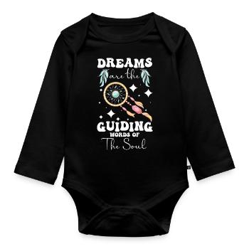 Dream Dreamer - Organic Longsleeve Baby Bodysuit - black - Front