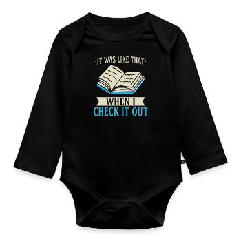 It Was Like That - Baby Bio-Langarm-Body - Schwarz - Vorne