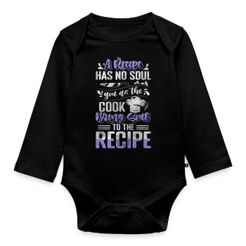 Cuisine Gastronomie Délicieuse Marmite - Body Bébé bio manches longues - noir - Devant