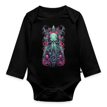 Gothique Démon Underworld Halloween Tentacule Monster - Body Bébé bio manches longues - noir - Devant