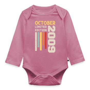 October 2009 - October 2009 Birthday Gift - Organic Longsleeve Baby Bodysuit - mauve - Front