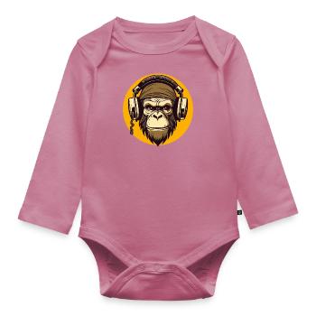 Gorilla Groove - Organic Longsleeve Baby Bodysuit - mauve - Front