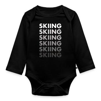 Sport Skiing - Baby Bio-Langarm-Body - Schwarz - Vorne