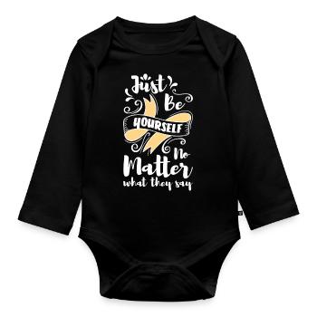 Anders Stolz Style - Baby Bio-Langarm-Body - Schwarz - Vorne