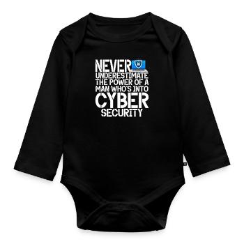 Cyber-sicherheits-hacker-hacking - Baby Bio-Langarm-Body - Schwarz - Vorne