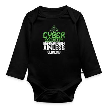 Cyber-sicherheits-hacker-hacking - Baby Bio-Langarm-Body - Schwarz - Vorne
