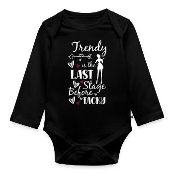 Shopping pour les amateurs de mode - Body Bébé bio manches longues - noir - Devant