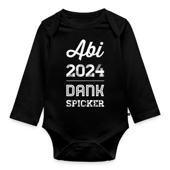 Funny High School Graduation Sayings - Organic Longsleeve Baby Bodysuit - black - Front