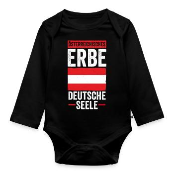 Autrichiens Autriche - Body Bébé bio manches longues - noir - Devant