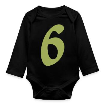 6 - Baby Bio-Langarm-Body - Schwarz - Vorne