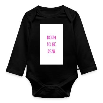 Blue Sea Nature Good morning Instagram Story - Baby Bio-Langarm-Body - Schwarz - Vorne