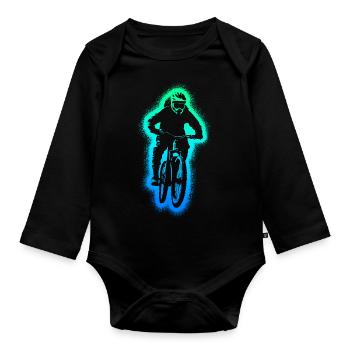 VTT VTT VTT Biker Enfants VTT Garçons - Body Bébé bio manches longues - noir - Devant