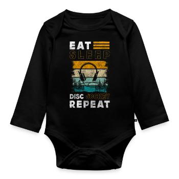 Party Celebration Profession - Organic Longsleeve Baby Bodysuit - black - Front