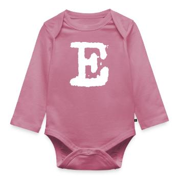 E - Organic Longsleeve Baby Bodysuit - mauve - Front