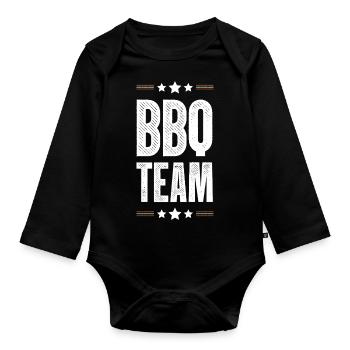 Équipe de barbecue - Body Bébé bio manches longues - noir - Devant