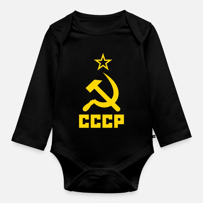 urss - Body Bébé bio manches longues - noir