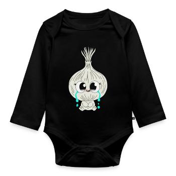 Oignon - Body Bébé bio manches longues - noir - Devant