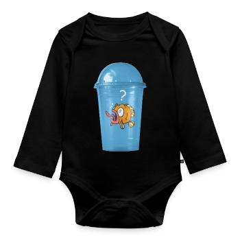 Plastic Free - Organic Longsleeve Baby Bodysuit - black - Front