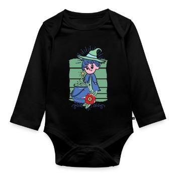 Sorcerer's Apprentice - Organic Longsleeve Baby Bodysuit - black - Front
