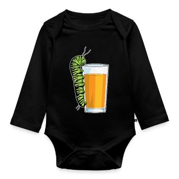 Sève de chenille - Body Bébé bio manches longues - noir - Devant