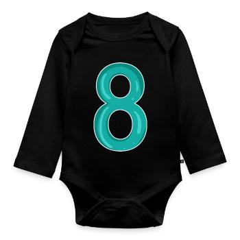 8 - Baby Bio-Langarm-Body - Schwarz - Vorne