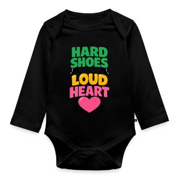 Irish Dance Step-dancing Celtic Fan - Organic Longsleeve Baby Bodysuit - black - Front