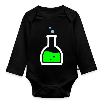 Poisonous Potion Green - Organic Longsleeve Baby Bodysuit - black - Front