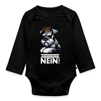 Avant que vous ne demandiez Pas de Schnauzer Géant - Body Bébé bio manches longues - noir - Devant