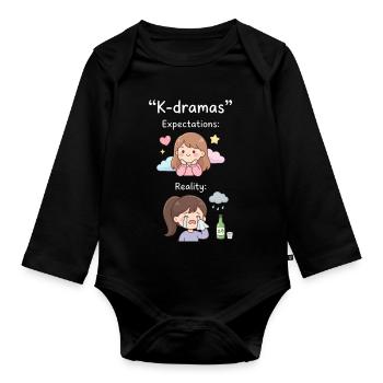 Koreanisches Drama K-Drama Liebhaber Kdrama - Baby Bio-Langarm-Body - Schwarz - Vorne