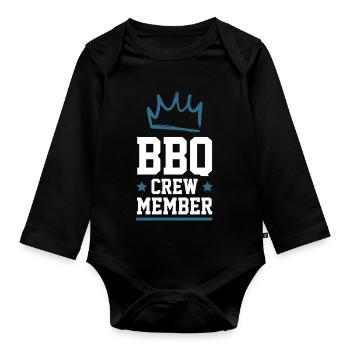 Équipe de barbecue - Body Bébé bio manches longues - noir - Devant