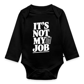 Ce n’est pas mon travail - Body Bébé bio manches longues - noir - Devant