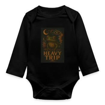 Toad Journey – Heavy Trip Shirt - Organic Longsleeve Baby Bodysuit - black - Front