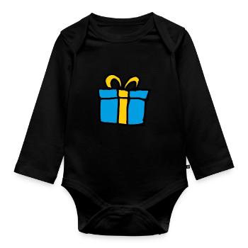 Gift Gift Idea - Organic Longsleeve Baby Bodysuit - black - Front