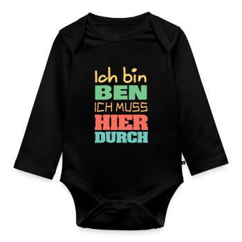 Ben - Baby Bio-Langarm-Body - Schwarz - Vorne