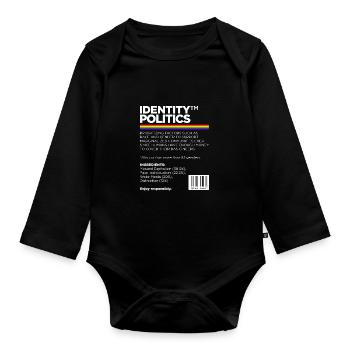 Identity Politics Pride Lgbtq Rainbow Transgender - Baby Bio-Langarm-Body - Schwarz - Vorne