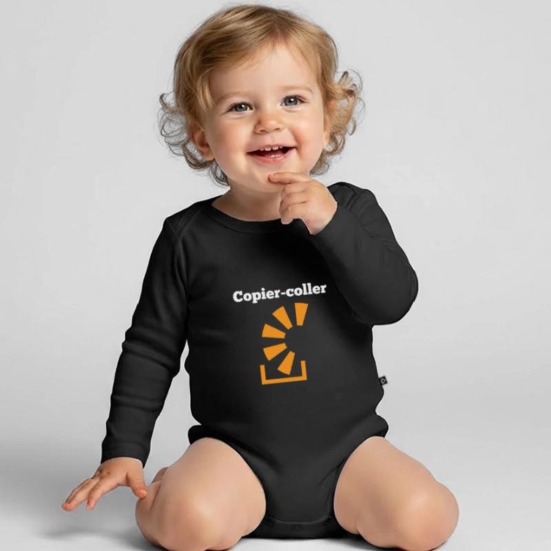 Copier Coller Programmer Software Developer Nerd G Baby Bio-Langarm-Body
