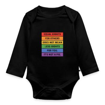 Equal Rights For Others Does Not Mean Less Rights - Baby Bio-Langarm-Body - Schwarz - Vorne