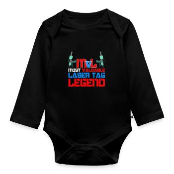 Most Valuable Lasertag Legend Lasergame Lasertag P - Baby Bio-Langarm-Body - Schwarz - Vorne