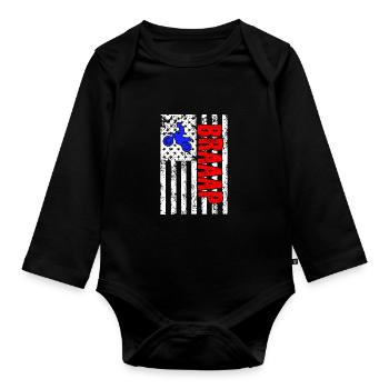 Braaap Graphic Dirt Biker Motorcycle Enduro Motocr - Baby Bio-Langarm-Body - Schwarz - Vorne