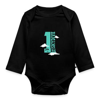 Parachutistes parachutistes parachutés - Body Bébé bio manches longues - noir - Devant